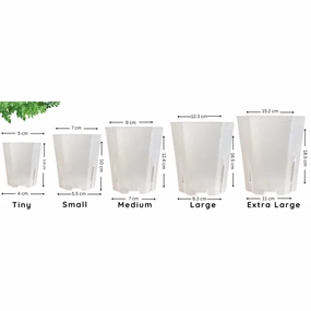 Translucent Square Grow Pots,outdoor garden pot