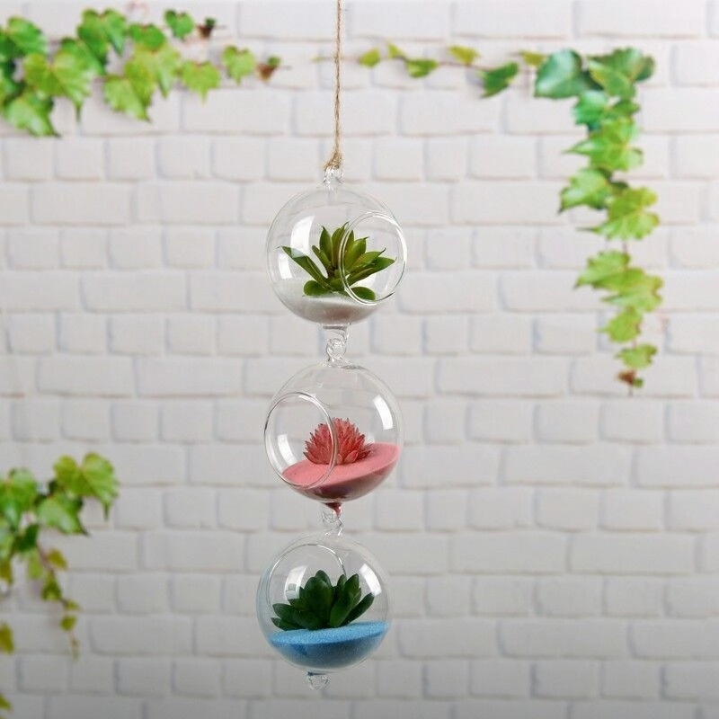 Transparent Clear Glass Flower,hand-painted ceramic vase