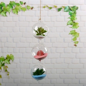 Transparent Clear Glass Flower,hand-painted ceramic vase