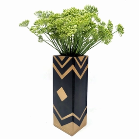 Tribal Print Magnetic Hydroponic Plant Holder,classic ceramic flowerpot