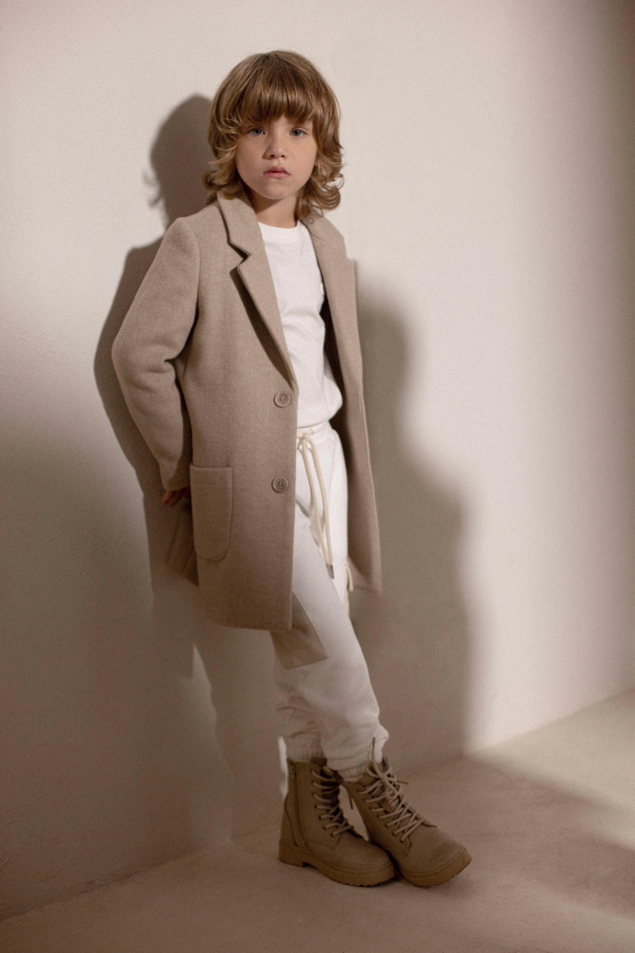 Trussardi Boys Imaril Langer Mantel in Beige