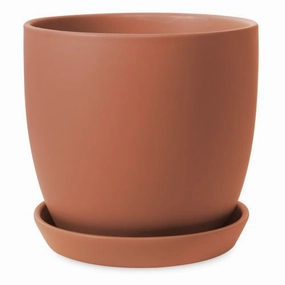 Tulip Pot with saucer - Andesine,terracotta plant pot