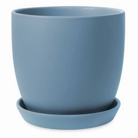 Tulip Pot with saucer - Topaz,terracotta plant pot
