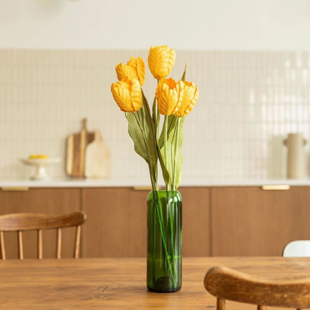 Tulipe en papier jaune,mother's day bouquet