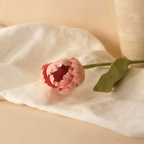 Tulipe en papier rose,mother's day bouquet
