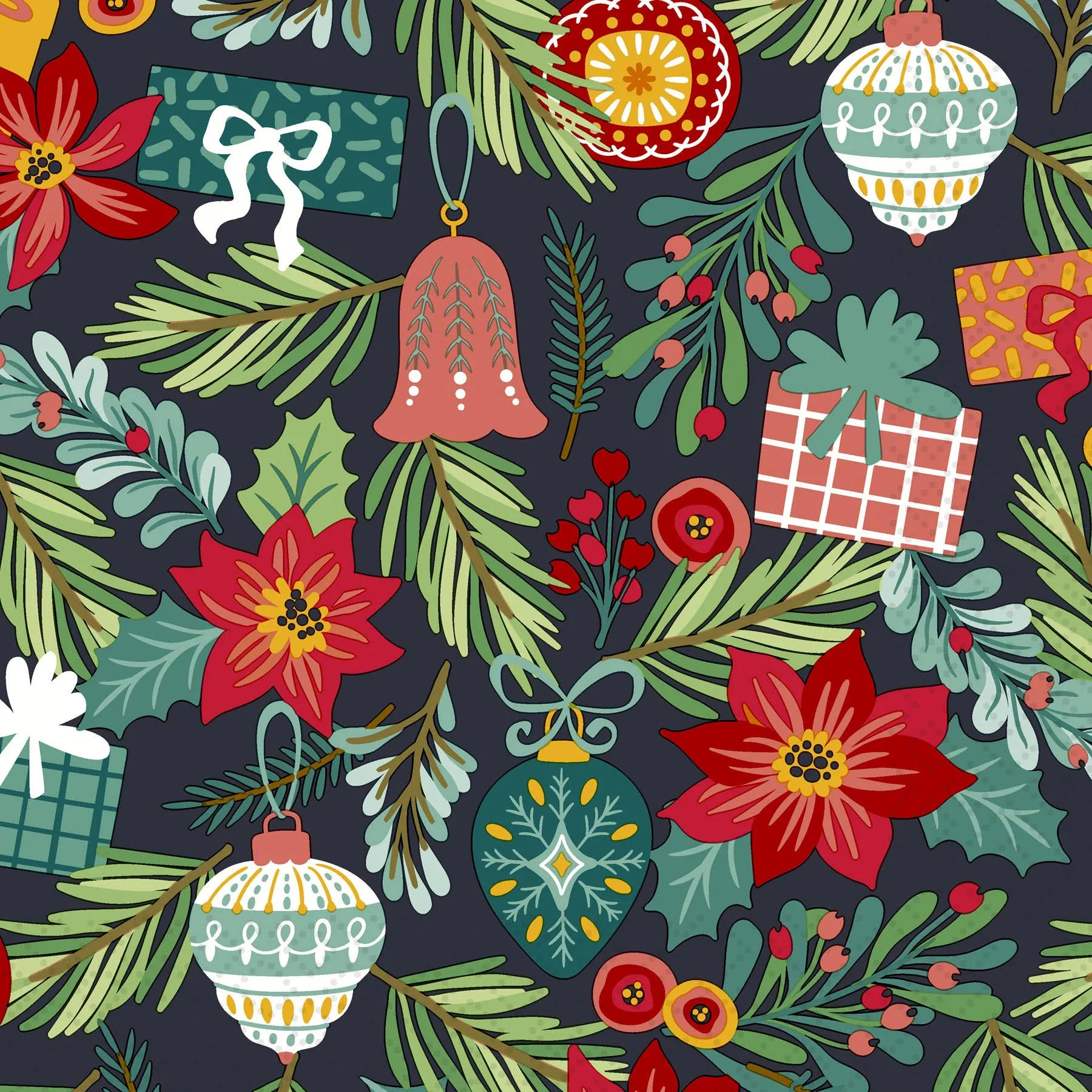 Twilight Collection - Flourish Xmas Tree - Luncheon Napkin