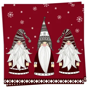 Twilight Collection - Gnomes - Luncheon Napkin,faux bloom stem 