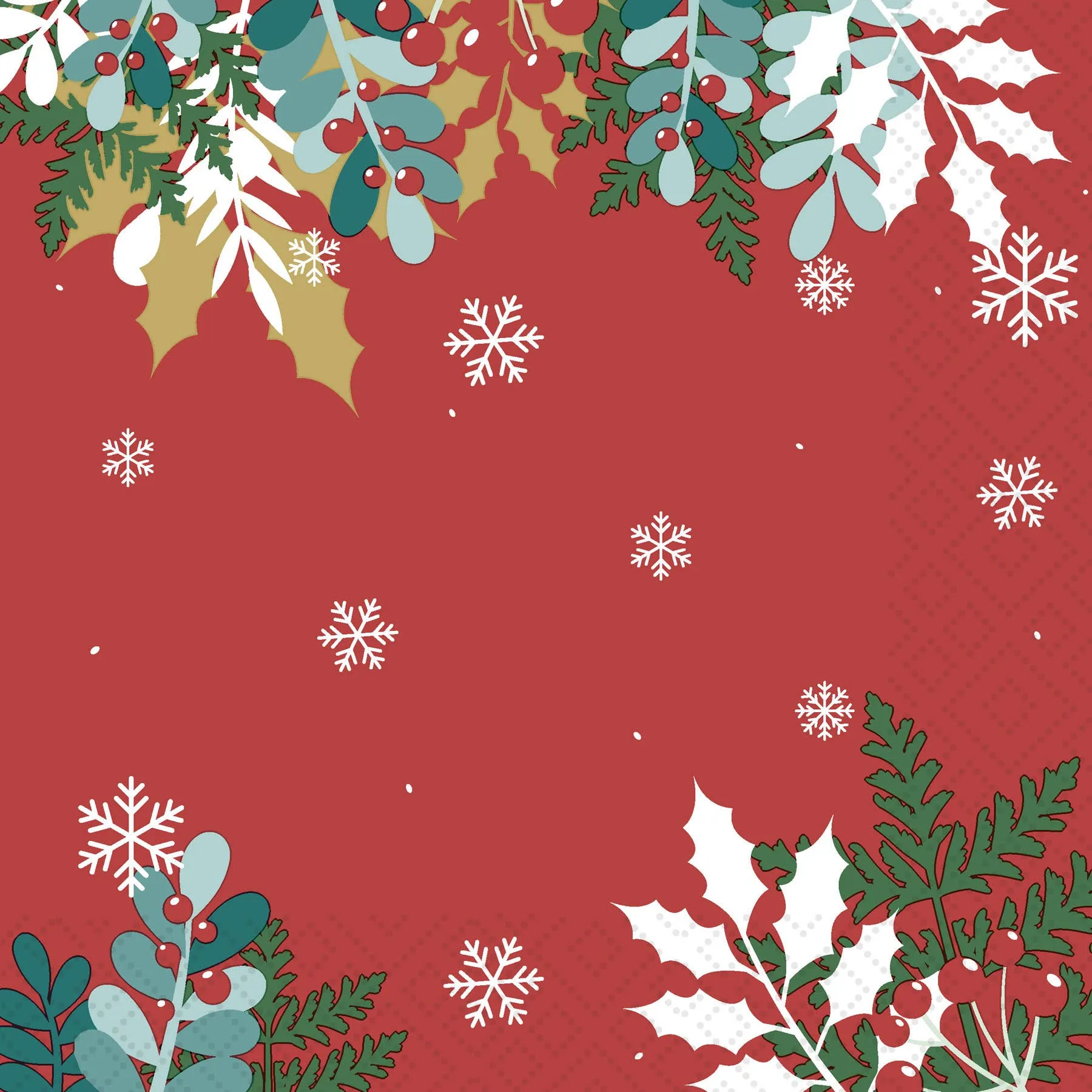Twilight Collection - Merry Holly - Luncheon Napkin