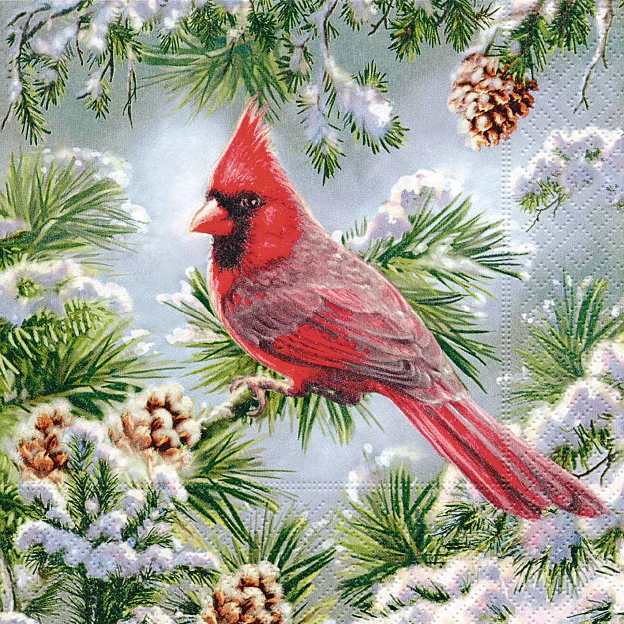 Twilight Collection - Red Cardinal - Luncheon Napkin