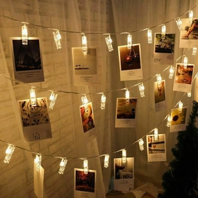 Twinkle LED String Lights Photo Holder,planting accessories kit