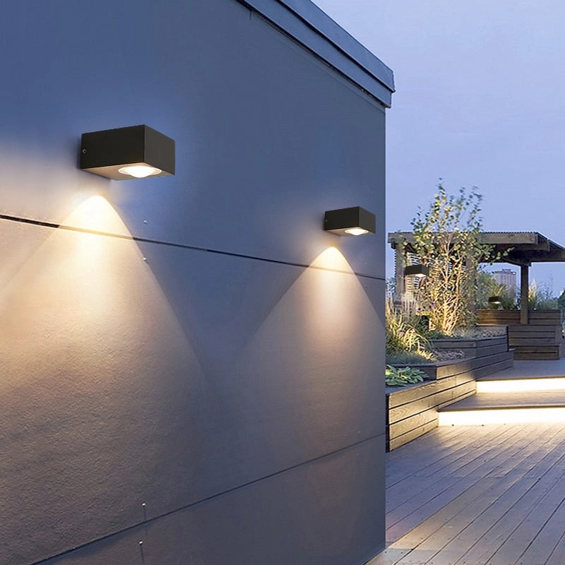 UFO Black Box Waterproof Wall Lamp