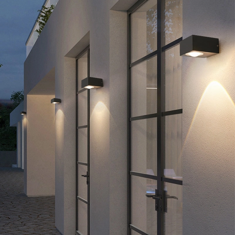 UFO Black Box Waterproof Wall Lamp