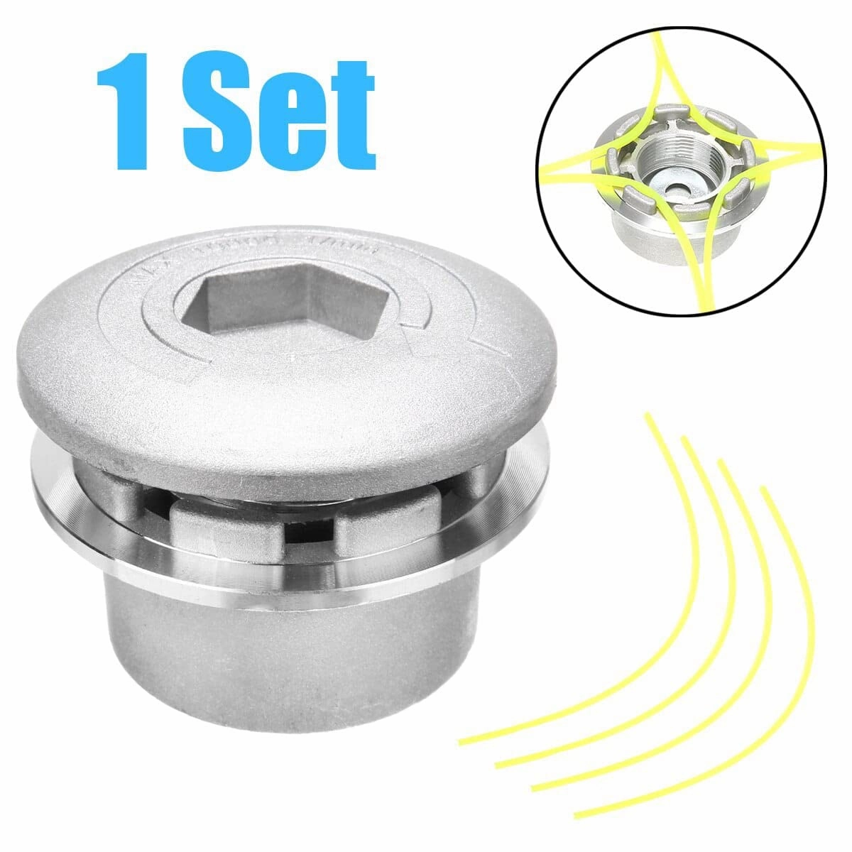 Universal Aluminum Grass Trimmer Head With 4 Lines Brush Cutter