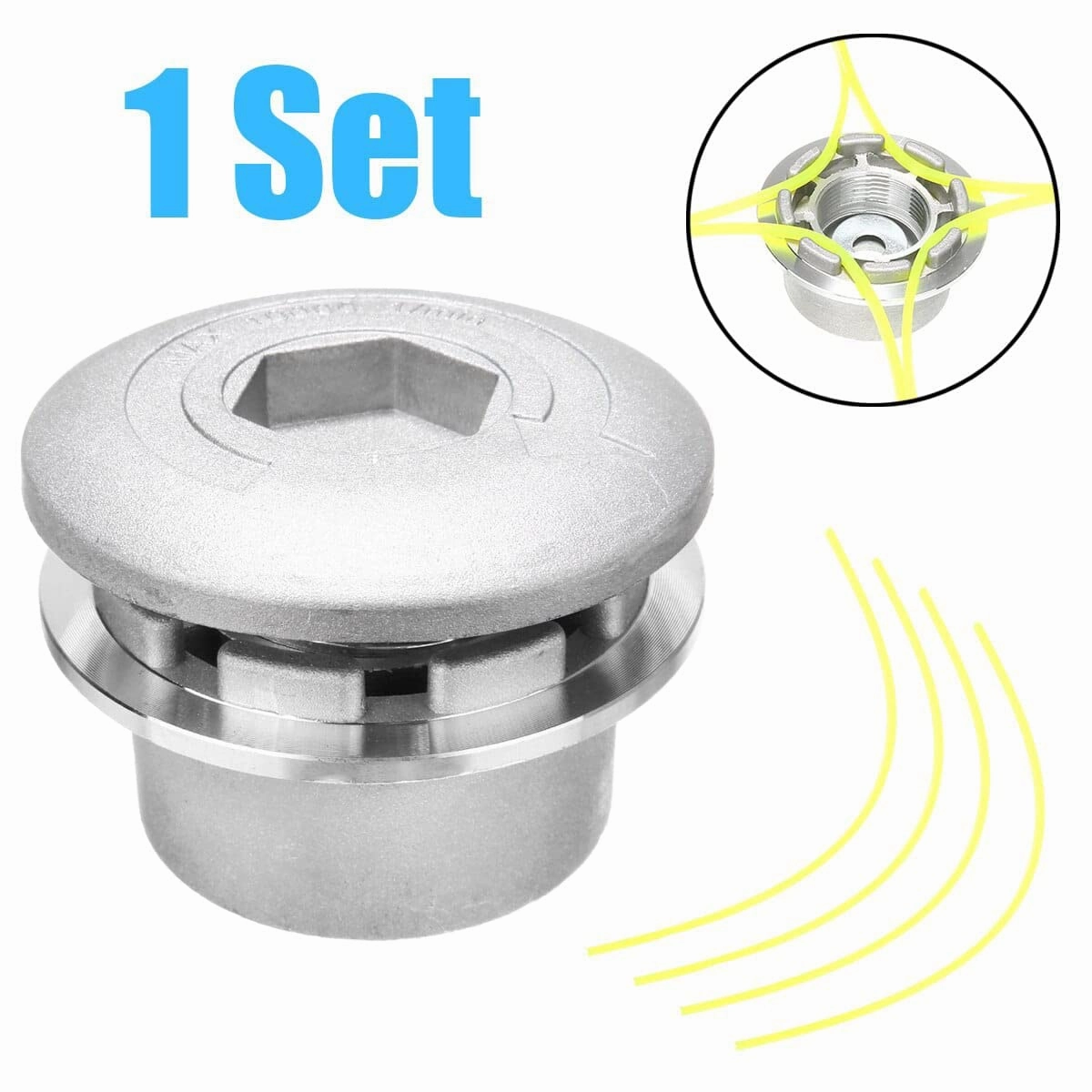 Universal Aluminum Grass Trimmer Head With 4 Lines Brush Cutter