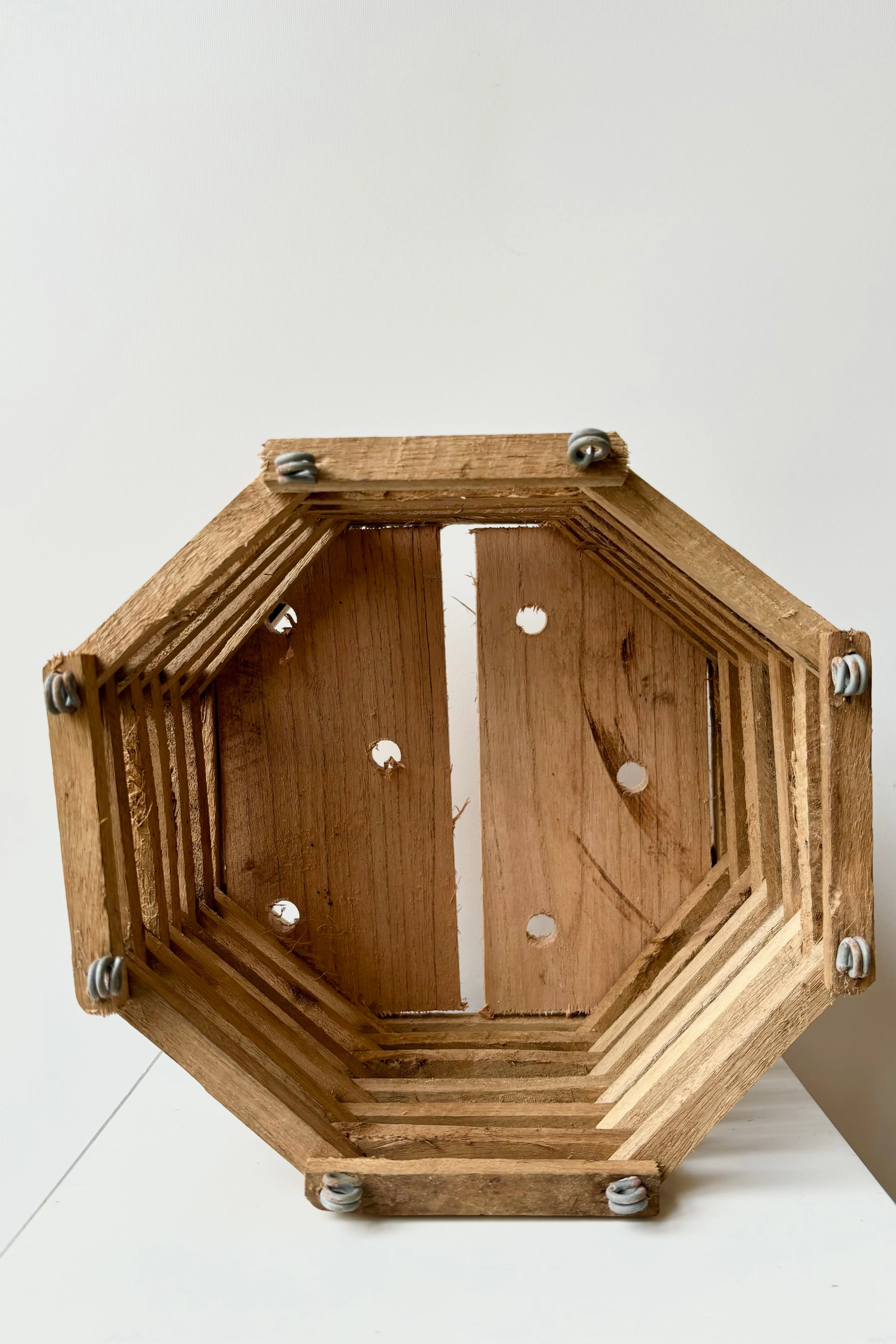 Vanda 8" Octagonal Wood Basket