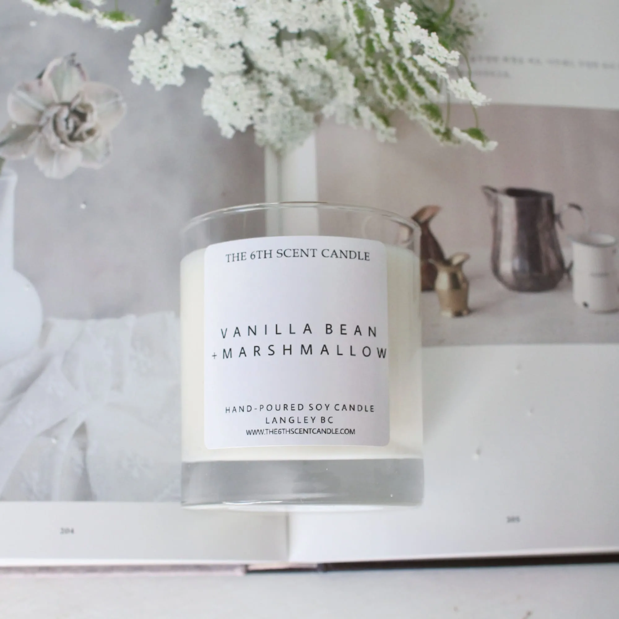 VANILLA BEAN   MARSHMALLOW SOY CANDLE