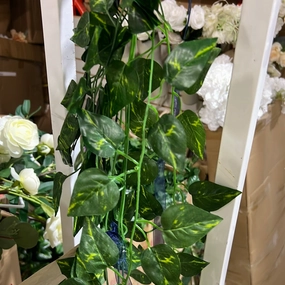 Varigated Green garland bunch with Artificial leaf wedding greenery artificial flower bouquet  