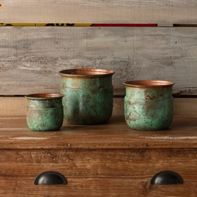 Verde Tulip Planter Set,classic ceramic flowerpot