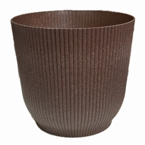 Vertical Stripe Cover Pot - Coffee,terracotta plant pot