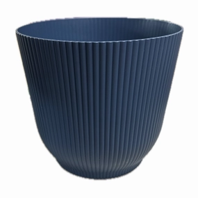 Vertical Stripe Cover Pot - Steel Blue,terracotta plant pot