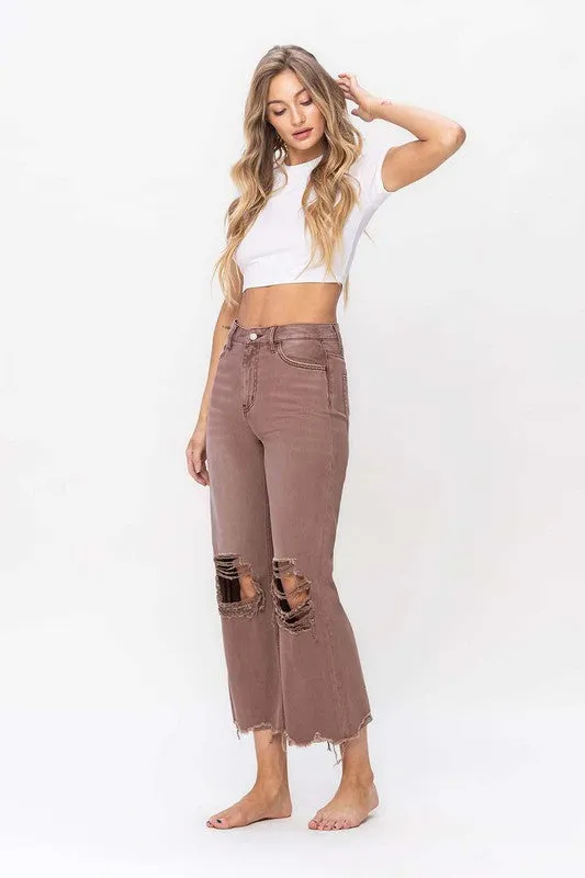 Vervet 90er Vintage Crop Flare Jeans