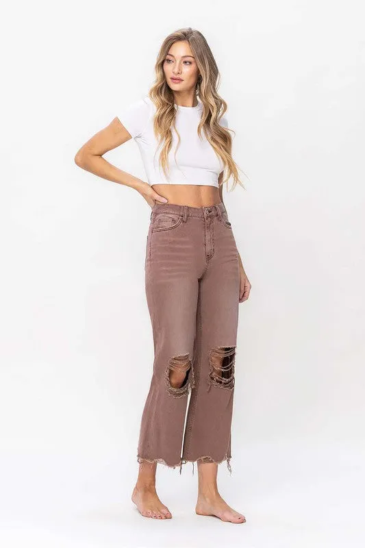 Vervet 90er Vintage Crop Flare Jeans