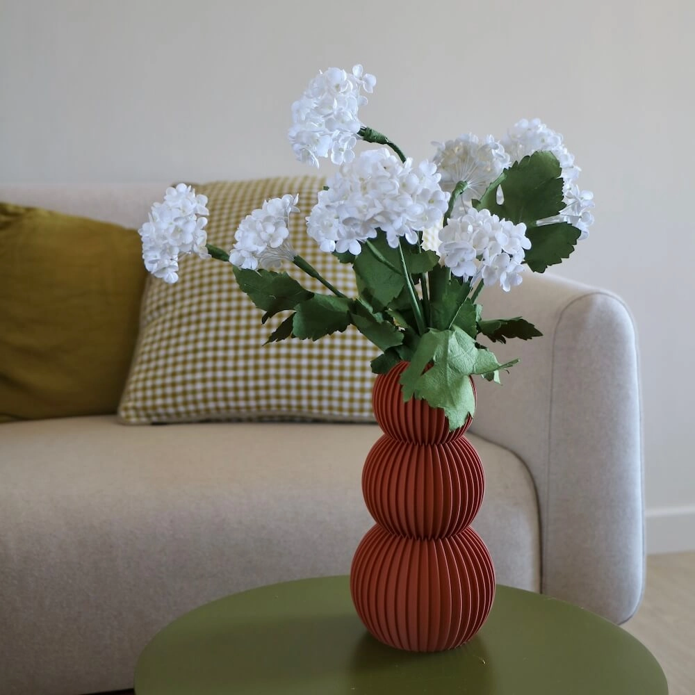 Viburnum en papier blanc