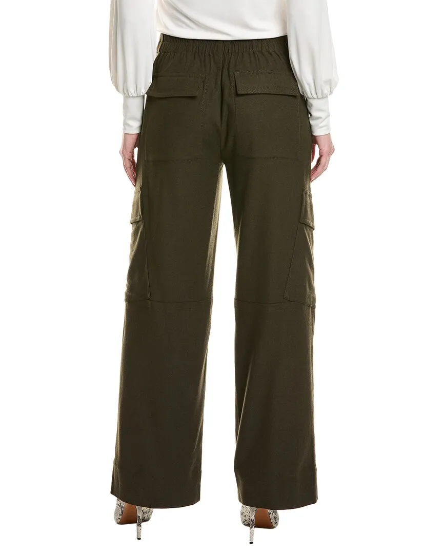 Vince Flannel Weite Bein Raver Wollmischung Hose