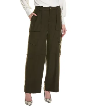 Vince Flannel Weite Bein Raver Wollmischung Hose