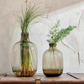 Vintage Brown Glass Vases - Size Choice,hand-painted ceramic vase