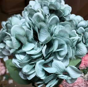 Vintage MINT Hydrangea Bunch new artificial flower bouquet  