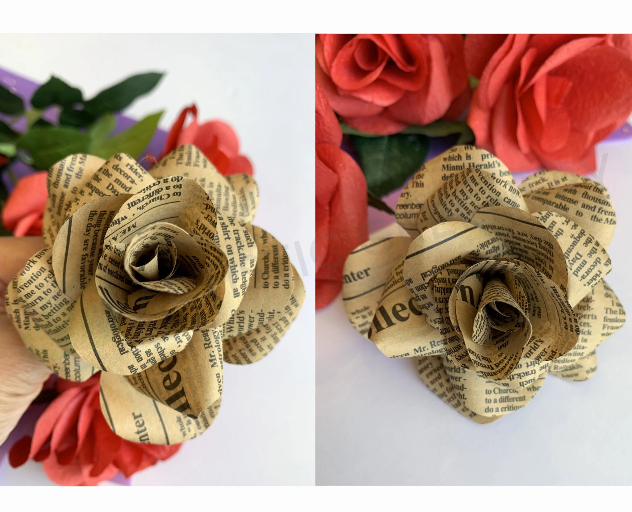 Vintage Paper Flower Stem / Buttonhole (made-to-order),garden field mower