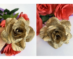 Vintage Paper Flower Stem / Buttonhole (made-to-order),garden field mower