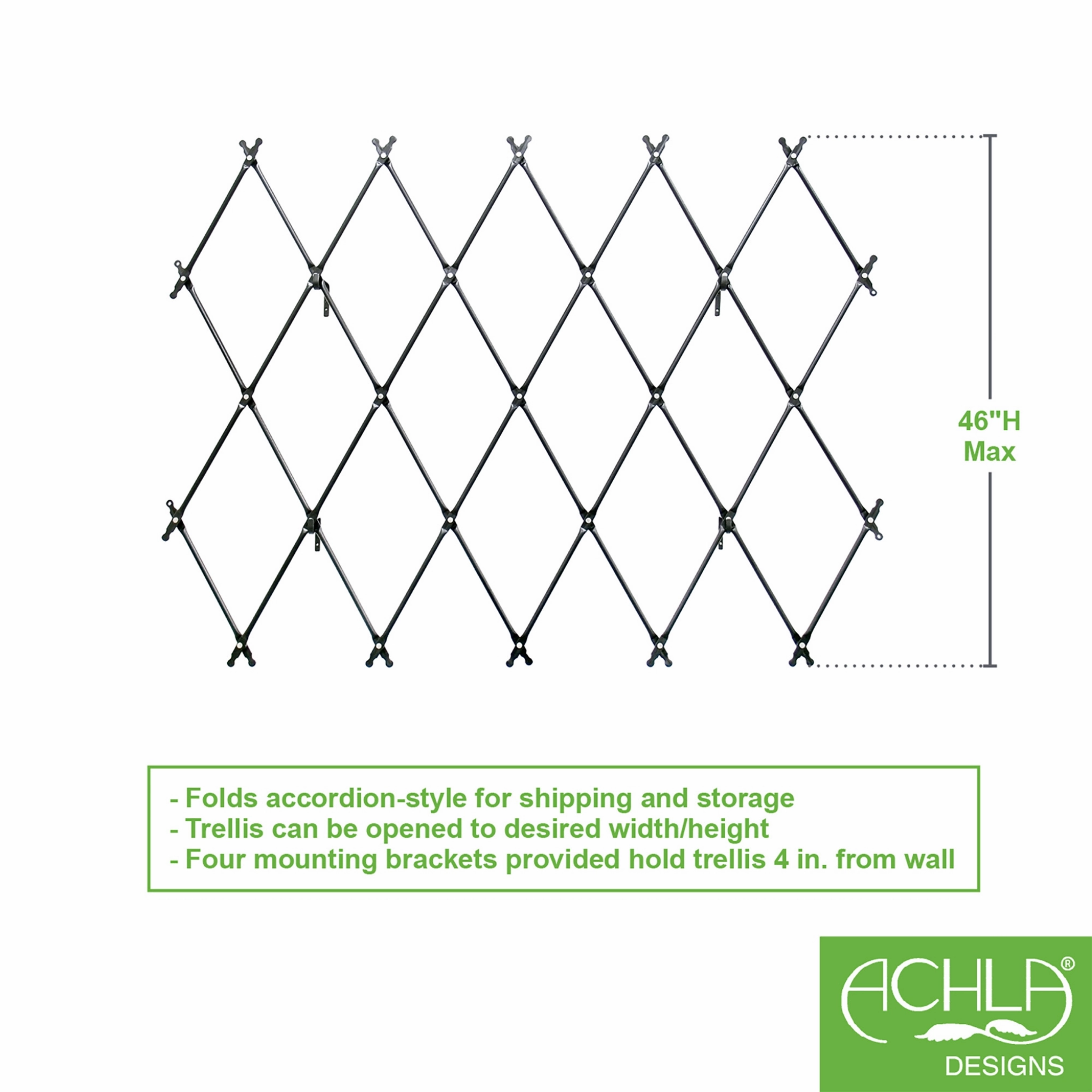 Wall-Mounted Lattice Garden Trellis