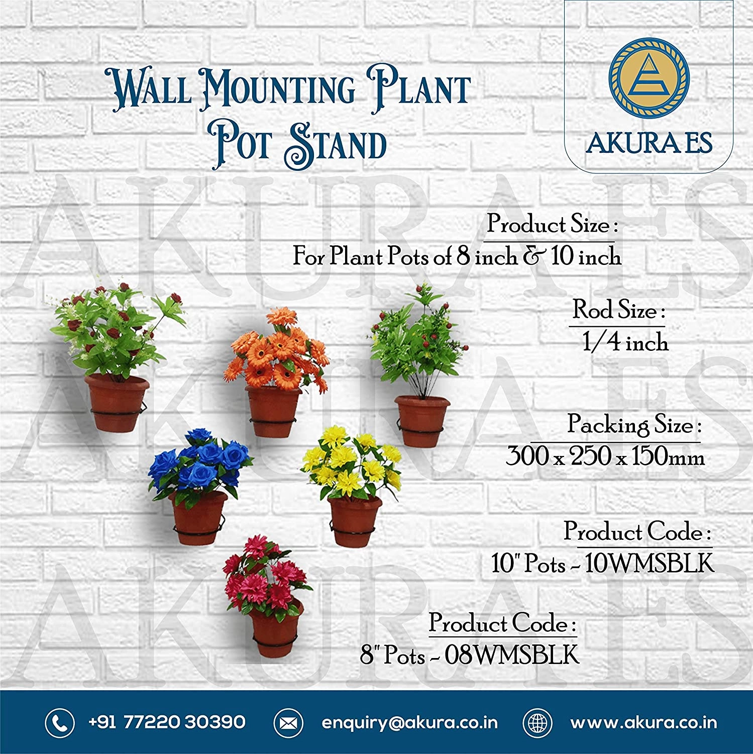 Wall Mounting Planter Stand (Black)
