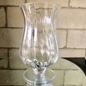 Wedding Centrepiece 8" Rippled Hurricane Vase striped,aesthetic flower vase