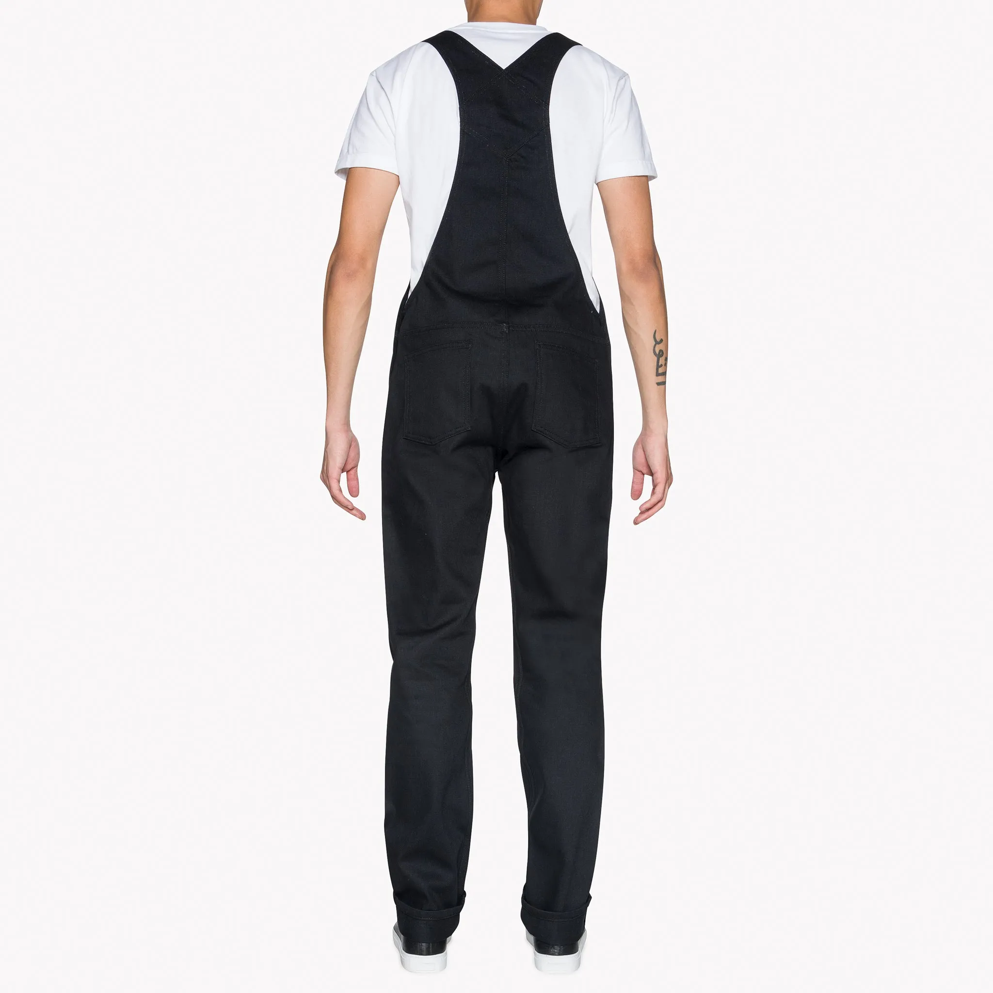 Weird Guy Overalls - Einfarbig Schwarz Selvedge