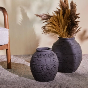 Whisper Place Henry Terracotta Vase,hand-painted ceramic vase