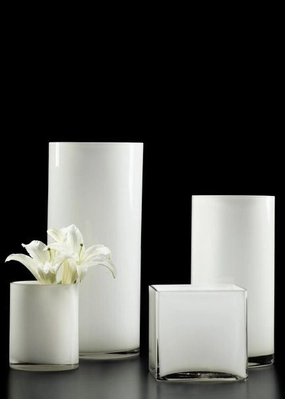 White 5" Cube Vase,aesthetic flower vase