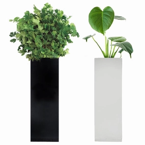 White and Black Magnetic Hydroponic or Artificial Plants Holders,classic ceramic flowerpot