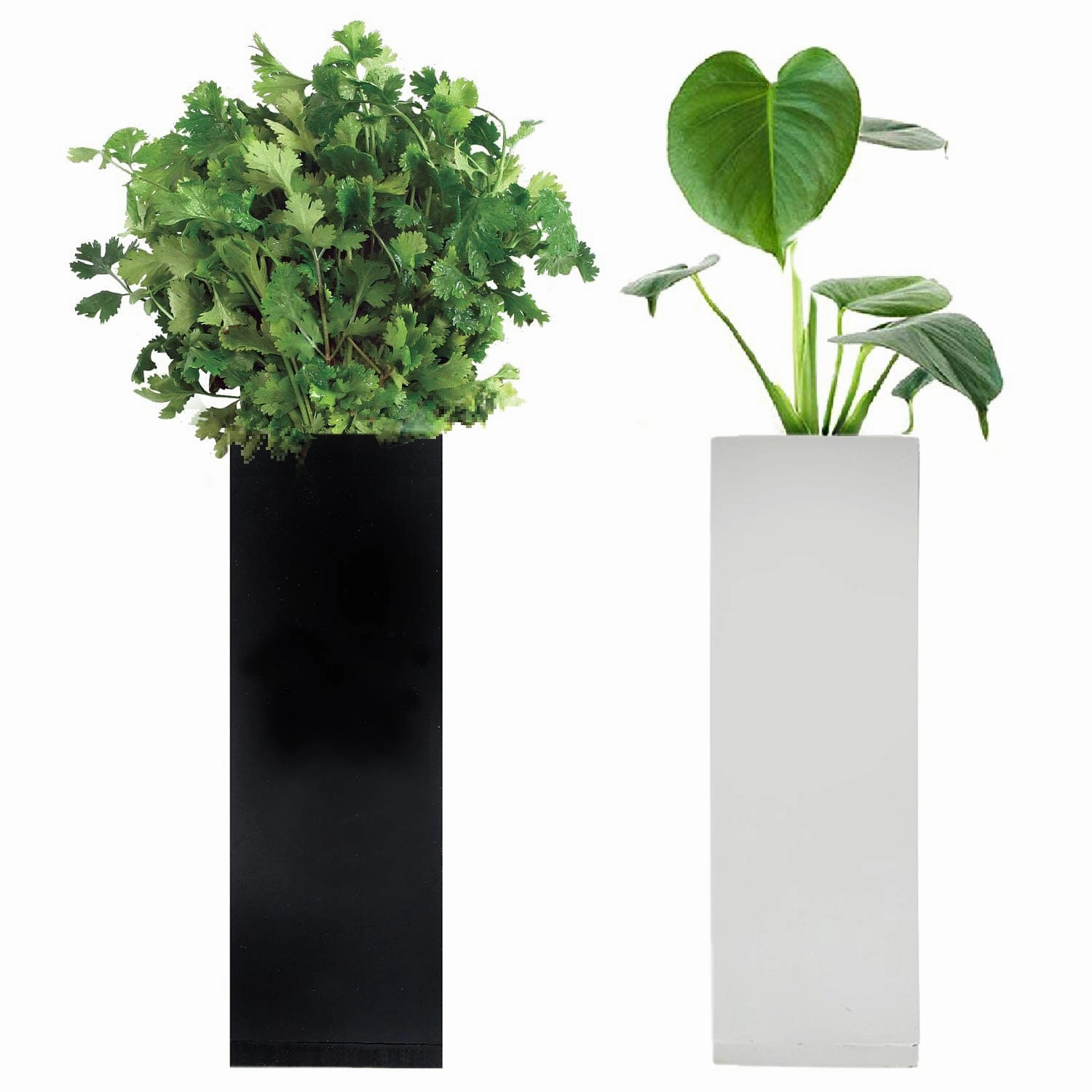 White and Black Magnetic Hydroponic or Artificial Plants Holders,classic ceramic flowerpot