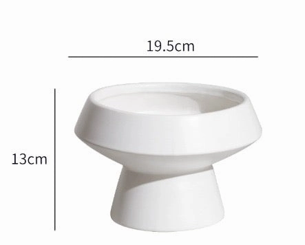 White ceramic short bowl china 5 h