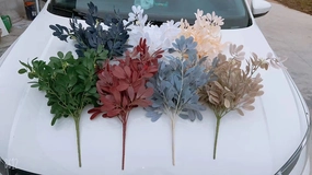 White Date leaf green wedding greenery realistic flower bouquet  