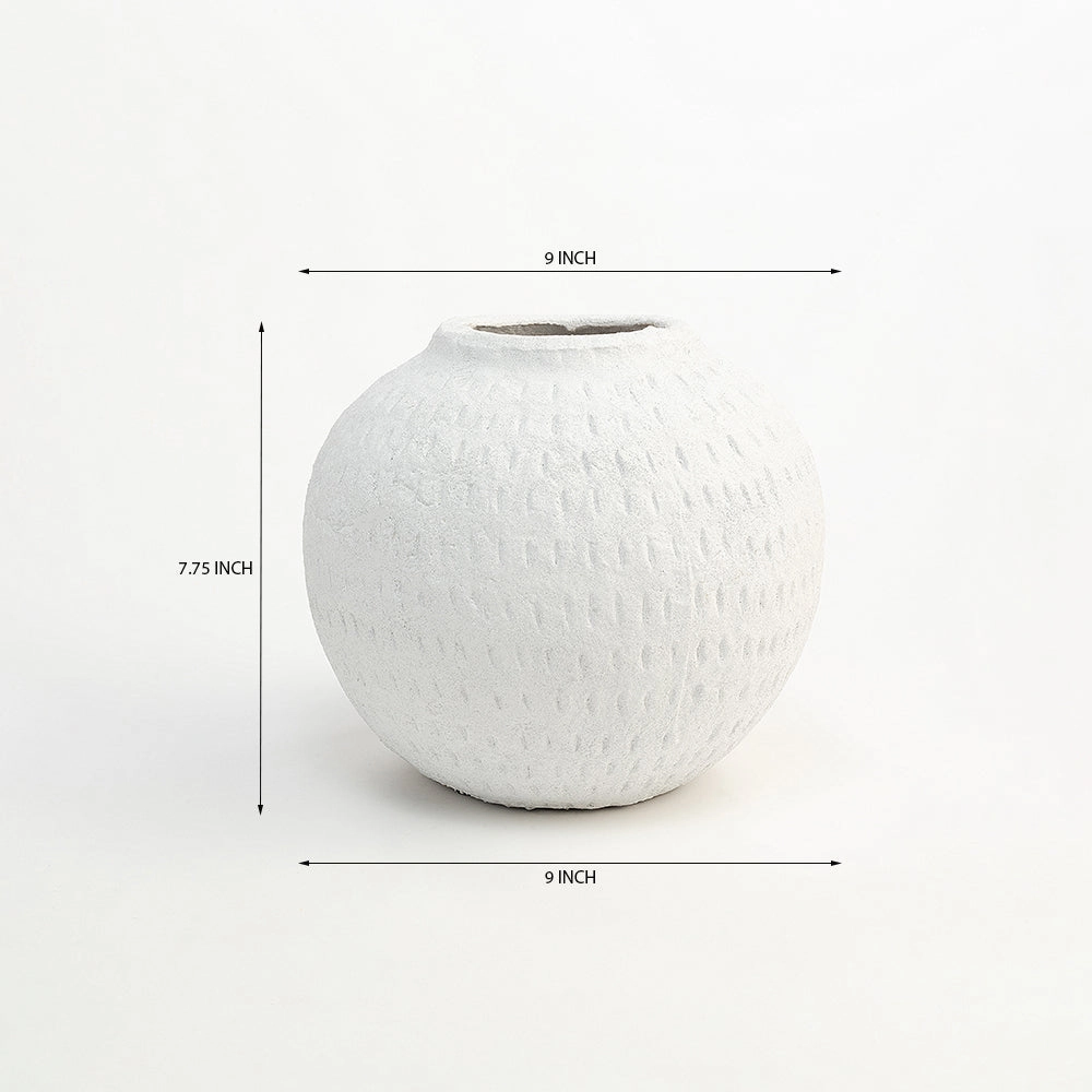 White Derek Terracotta Vase