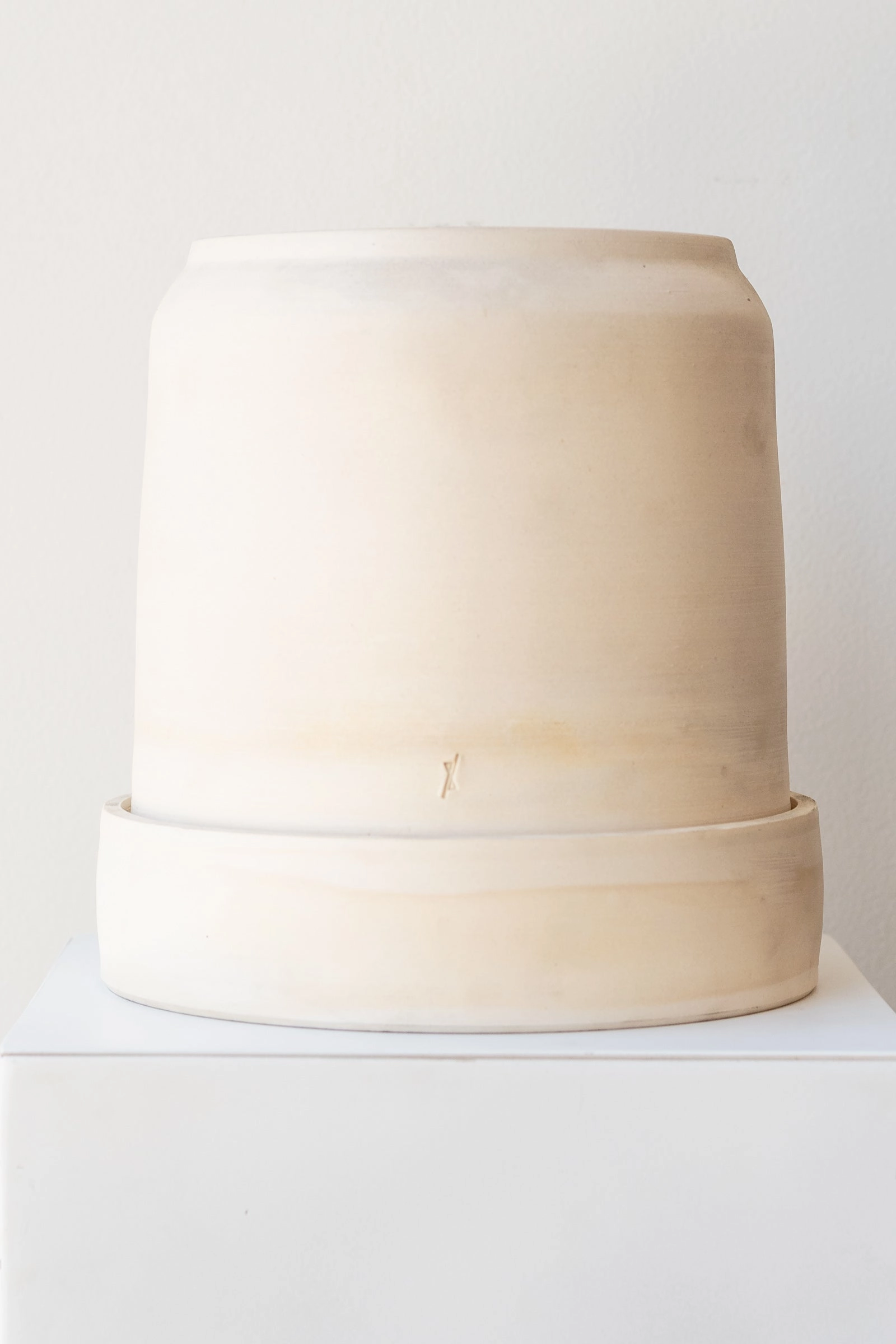 Wick "Self-watering" Planter Ivory Tall,indoor flower container