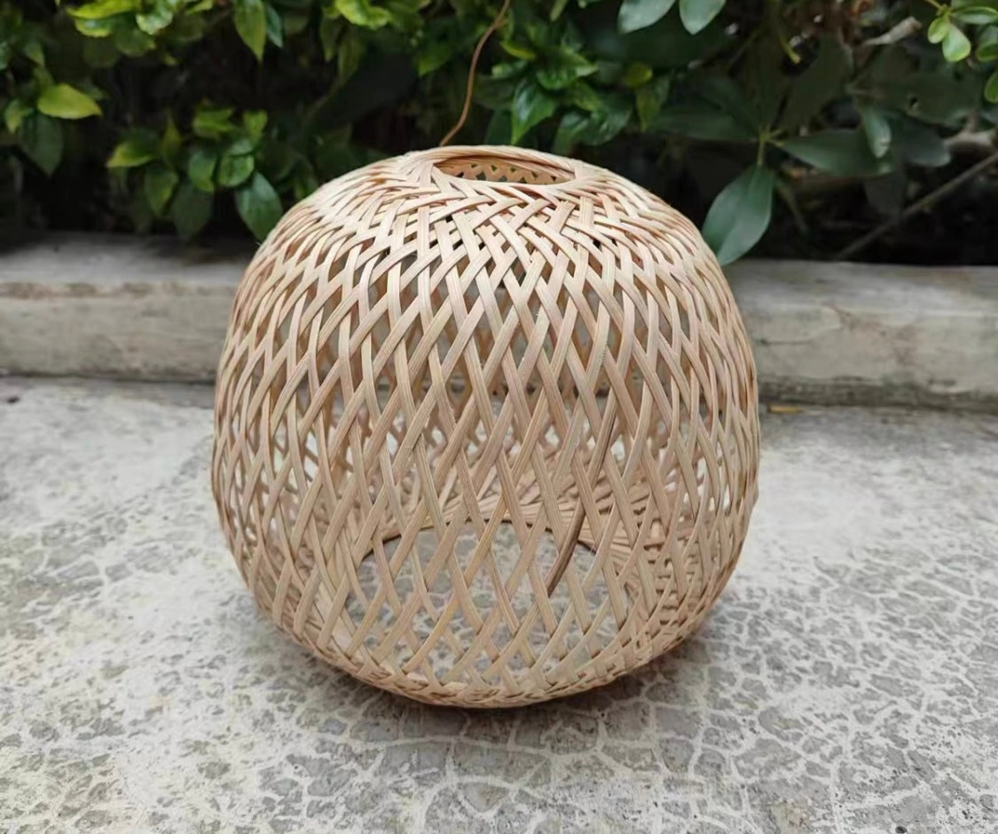 Wicker hanging Lantern 9.5H