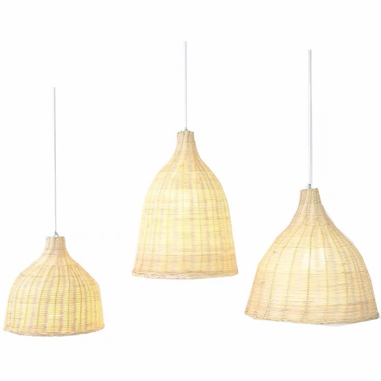 Wicker hanging light 20Hx17W