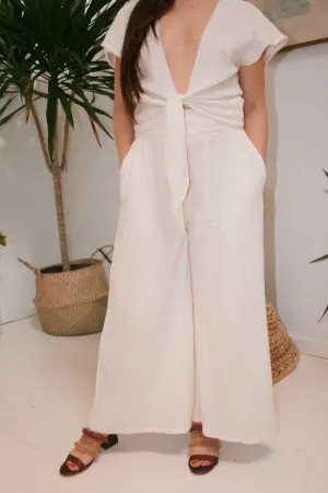 Weite Bein Hose In Off White