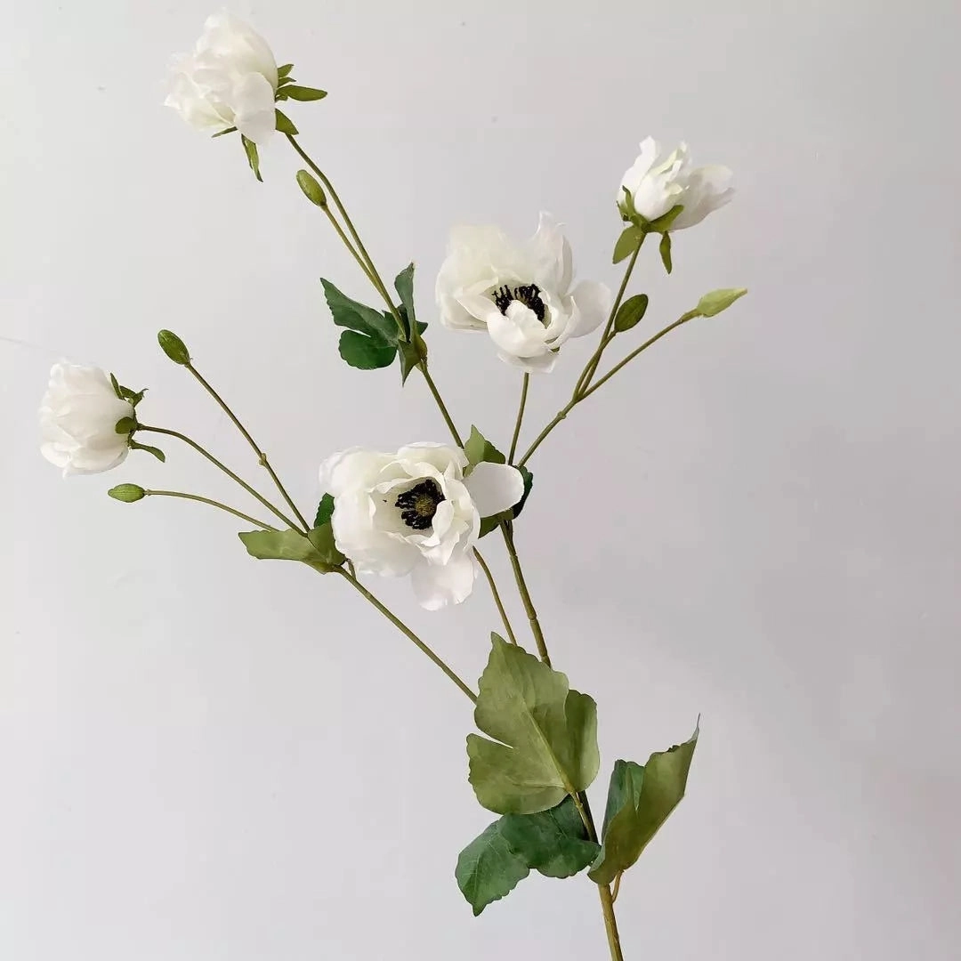 Windflower Anemone Artificial Silk Flowers 94cm Spray Stem WINDERFLOWER004-005,dried artificial flower