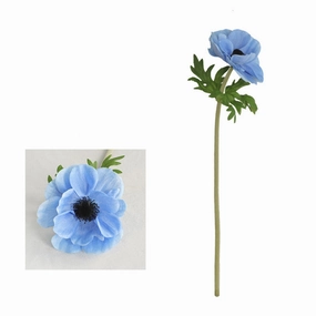Windflower Artificial Silk Flower 48cm Stem Blue WINDFLOWER008,dried artificial flower